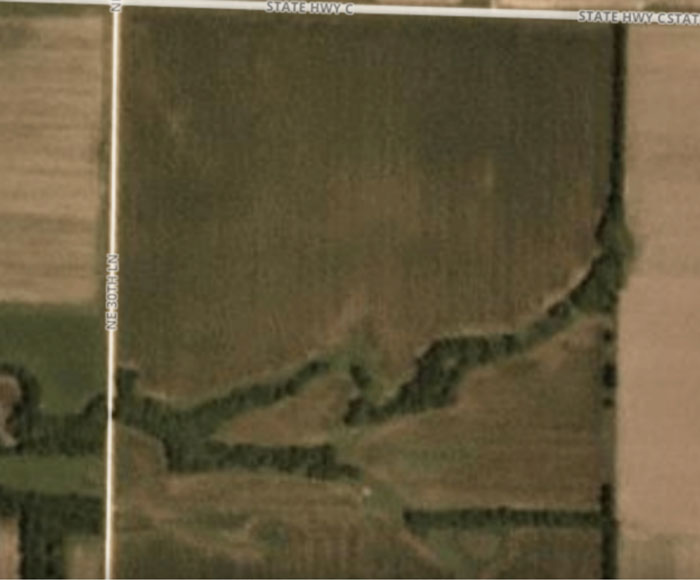 satalite image of a corn field
