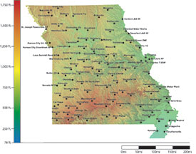 Elevation Map Of St Louis Mo Missouri Frost Freeze Probabilities Guide // University Of Missouri