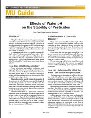 IPM1017: Effects of Water pH on the Stability of Pesticides