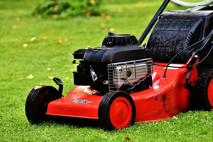 red lawnmower